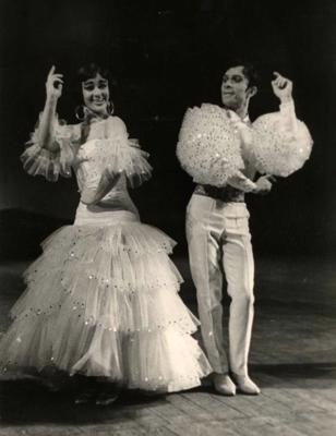 Valentīns Bļinovs un Aija Baumane baletā “Kubas melodijas”. LPSR Valsts operas un baleta teātris. 1963. gads.