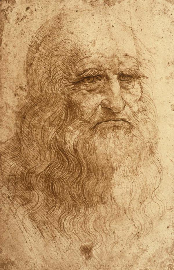Leonardo da Vinči pašportrets. Ap 1512. gadu.