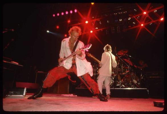 Priekšplānā Stings The Police koncertā. 1982. gads.