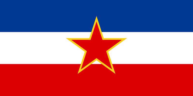 Dienvidslāvijas Sociālistiskās Federatīvās Republikas karogs.