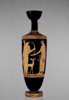 Sengrieķu eļļas trauks ar Artemīdas un Apollona atveidojumu. Ap 540. g. p. m. ē.