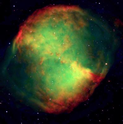 Hanteles miglājs Lapsiņas zvaigznājā, kas atrodas blakus Ērglim, ir tipisks planetāro miglāju pārstāvis.
