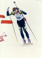Biatlonists Oļegs Maļuhins Ziemas olimpiskajās spēlēs. Nagano, 1998. gads.