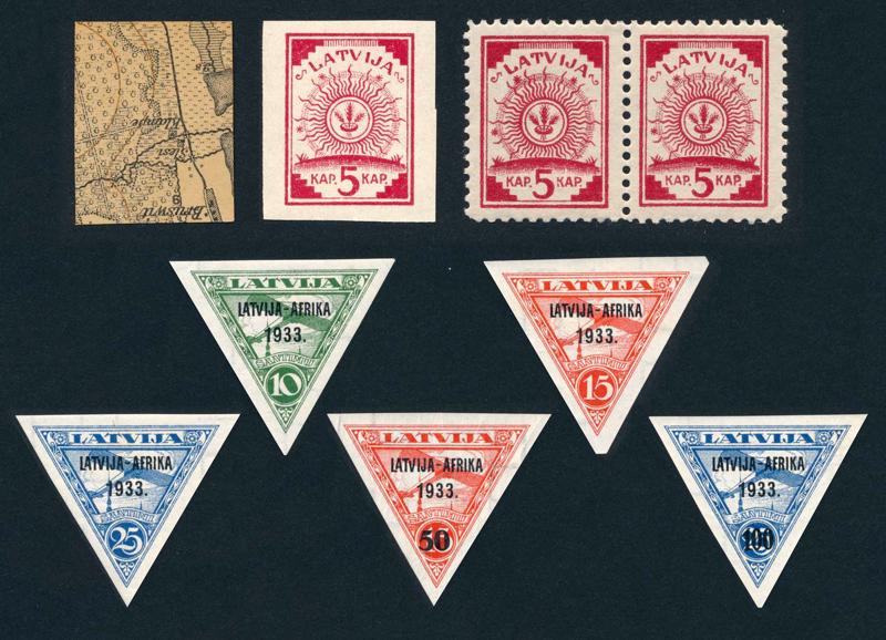 Vēsturiskās Latvijas pastmarkas.