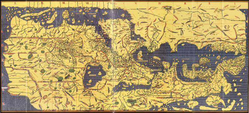 Ģeogrāfiskais atlants Tabula Rogeriana. 1154. gads.