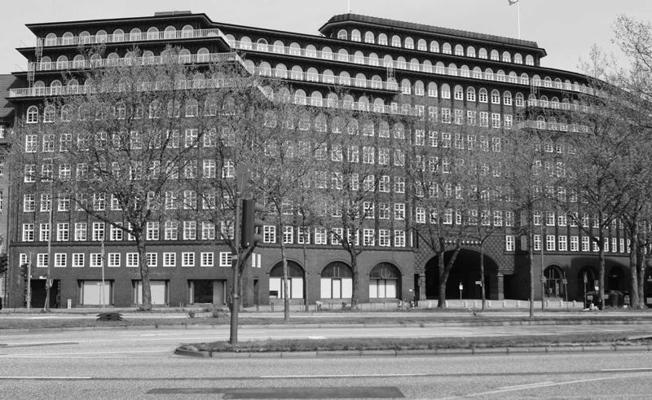 Frica Hēgera projektētā daudzstāvu biroju ēka – Čīles nams. Hamburga, Vācija, 2017. gads.