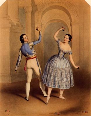 Karlota Grīzī Spāņu dejā. Parīze, 1841. gads.