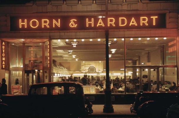 Kompānijas Horn &amp; Hardart Art Deco skatlogs un interjers. Ņujorka, 1945. gads.