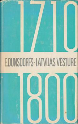 “Daugavas” publicētajā monogrāfiju sērijā tika izdoti vairāki Edgara Dunsdorfa darbi, t. sk. “Latvijas vēsture, 1710–1800”. Stokholma, Daugava, 1973. gads.