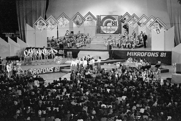 Dziesmu konkursa “Mikrofons ‘81” noslēguma koncerts. Rīgas Sporta pils, 05.12.1981.