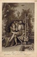 Fausts un Grietiņa dārza lapenē. Gravīra. 1828. gads.