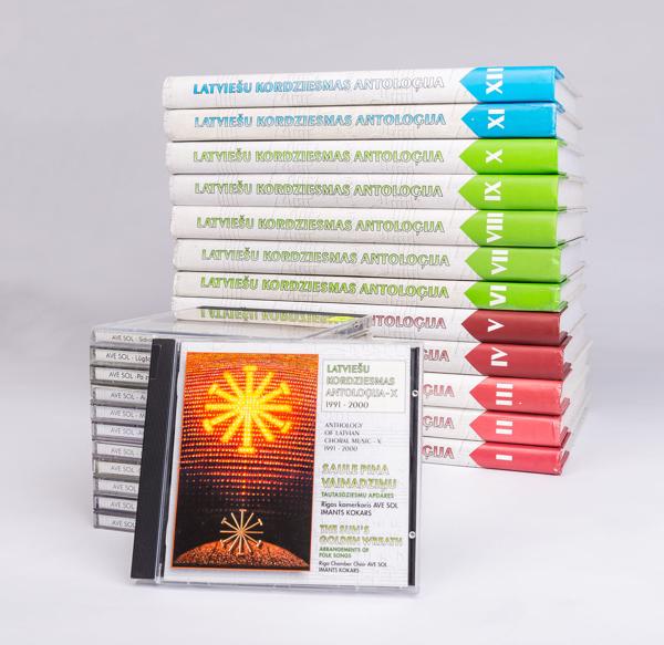 “Latviešu kordziesmas antoloģija”, 12 sējumi un 12 CD.
