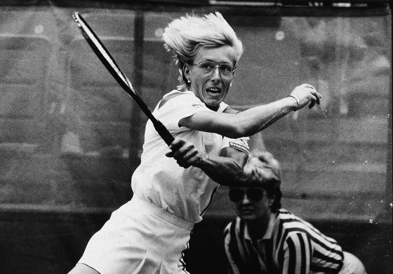 Martina Navratilova US Open tenisa turnīra vienspēļu finālā pret čehu tenisisti Helēnu Sukovu (Helena Suková) Nacionālajā tenisa centrā. Ņujorka, ASV, 07.09.1986.