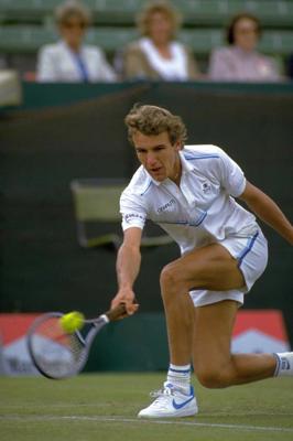 Zviedrs Matss Vīlanders Australian Open tenisa turnīrā. 01.1983.