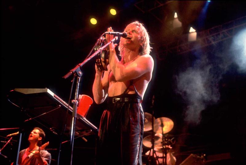 Stings uzstājas koncertā Tampā. Floridas pavalsts, ASV, 21.01.1988.