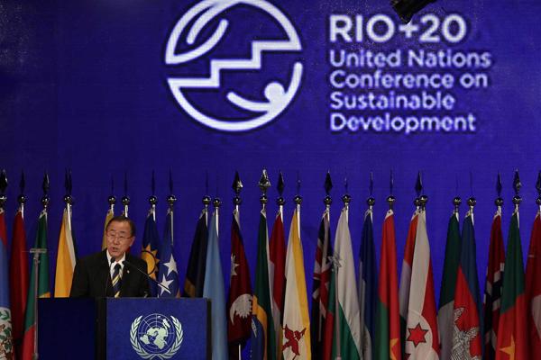 ANO ģenerālsekretāra Pana Kimuna (Ban Ki Moon) runa konferences "Rio+20" noslēgumā. Riodežaneiro, Brazīlija, 22.06.2012.