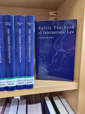 Izdevuma Baltic Yearbook of International Law sējumi Latvijas Nacionālajā bibliotēkā. Rīga, 16.10.2023.