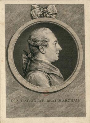 Pjērs Ogistēns Karons de Bomaršē (Pierre-Augustin Caron de Beaumarchais). 1773. gads.