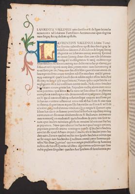 Lorenco Vallas ievadvārdi darbā “Latīņu valodas elegance” (Elegantiae lingua latinae), 1475. gads.