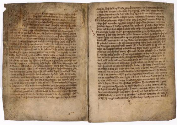 Atvērums manuskriptā Codex Wormianus. 1340.–1370. gads.