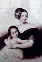 Grāfiene Karolīna Vitgenšteina ar meitu Mariju. 1844. gads.