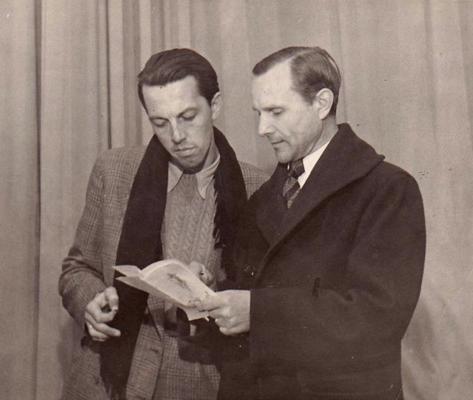 Antans Šķēma (no kreisās) un Jozs Palubinsks (Juozas Palubinskas). Vācija, 24.10.1947.