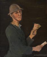 Aleksandrs Drēviņš. "Pašportrets. Kāršu spēlmanis". 1915. gads.