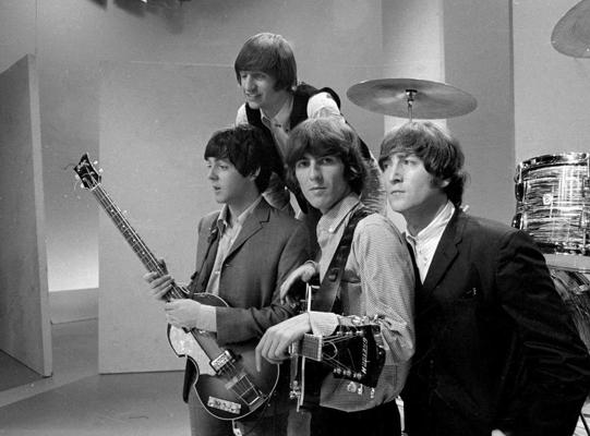 The Beatles ASV televīzijas kanāla CBS studijā. Ņujorka, 14.08.1965. 