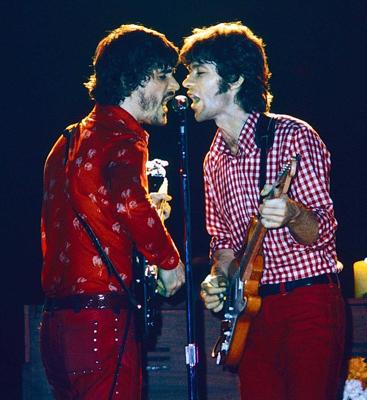 Riks Danko un Robijs Robertsons The Band koncertturnejā ar Bobu Dilanu, Pembrokpainsa, Floridas pavalsts, ASV, 19.01.1974.