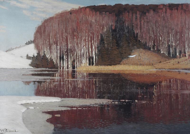 Vilhelms Purvītis. “Pavasara ūdeņi” (Maestoso). Ap 1910. gadu. Audekls, eļļa. 102,5 x 144 cm.