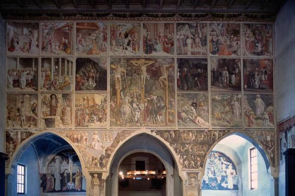 Džovanni Martīno Spancoti (Giovanni Martino Spanzotti). "Ainas no Kristus dzīves". Freska Sv. Bernardīno baznīcā. Ivreja, Itālija, 1485.–90. gads.