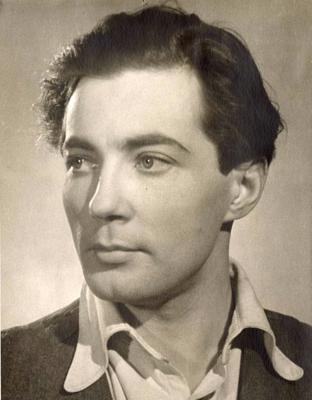 Harijs Liepiņš Artūra lomā filmā "Uz jauno krastu", 1955. gads.